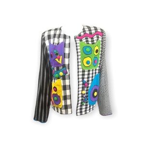 Vintage VTG Abstract Print Jacket SZ M / L